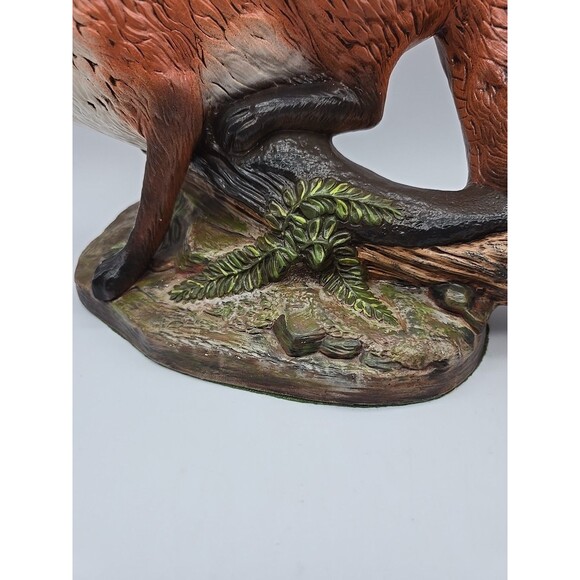 Vintage Large Ceramic Fox Hand Painted Very Detailed Exceptionally Done - Picture 6 of 11